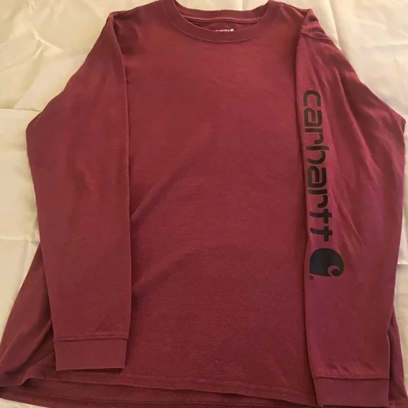 Carhartt Maroon Long Sleeve Tee - Picture 1 of 2